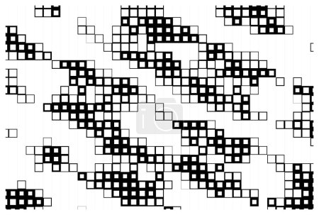 Illustration for Abstract pixel black and white mosaic background - Royalty Free Image