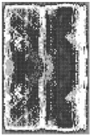 Téléchargez les illustrations : Abstrait pixel noir et blanc fond de mosaïque géométrique - en licence libre de droit