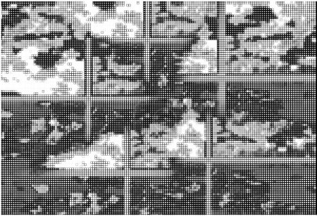 Ilustración de Pixel abstracto fondo geométrico blanco y negro mosaico - Imagen libre de derechos