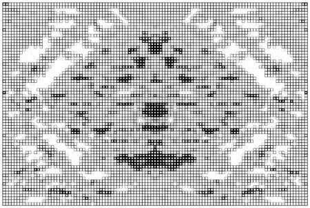 Ilustración de Pixel abstracto fondo geométrico blanco y negro mosaico - Imagen libre de derechos