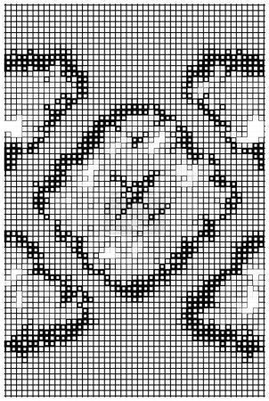Ilustración de Patrón de medio tono. mosaico abstracto de puntos sobre fondo blanco. vector gráfico de fondo de diseño de medio tono. punto medio - Imagen libre de derechos