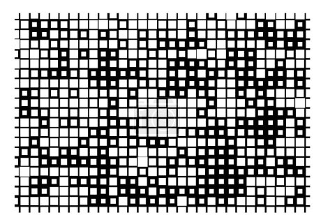 Photo for Pixel black and white geometric mosaic background - Royalty Free Image