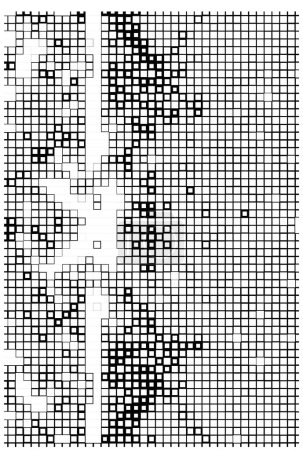 Ilustración de Fondo abstracto en blanco y negro con cuadrados, ilustración vectorial - Imagen libre de derechos