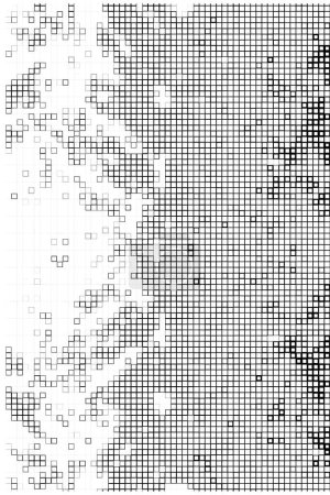 Ilustración de Textura grunge abstracta, fondo de pantalla de píxeles en blanco y negro - Imagen libre de derechos