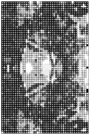 Photo for Halftone pattern. grunge abstract geometric. grid texture. white and black overlay texture. distress distress pattern overlay. - Royalty Free Image