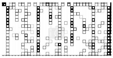 Illustration for Halftone pattern. Abstract mosaic of dotted dotted on white background. Graphic vector background of halftone design. - Royalty Free Image