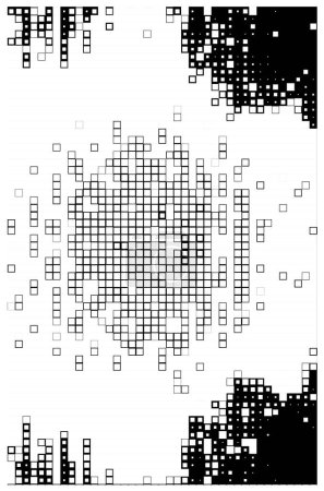 Illustration for Abstract geometric black and white background with squares. vector illustration - Royalty Free Image