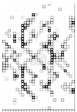 Ilustración de Fondo de pantalla con píxeles en blanco y negro. telón de fondo con arte abstracto del mosaico - Imagen libre de derechos