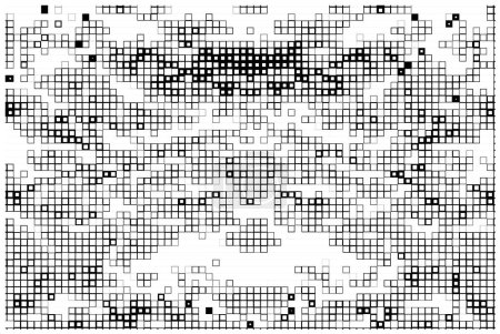 Illustration for Abstract geometric black and white background with squares. vector illustration - Royalty Free Image