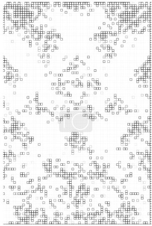 Ilustración de Patrón de medias tintas. mosaico abstracto de puntos sobre fondo blanco. vector gráfico fondo de diseño de medio tono. - Imagen libre de derechos