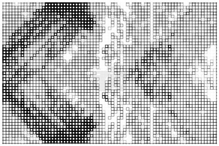 Illustration for Abstract background with geometric black and white background with squares. vector illustration - Royalty Free Image