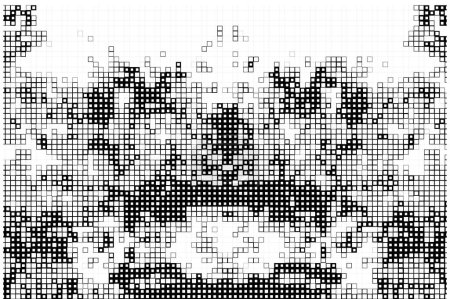 Illustration for Abstract background with small pieces. black and white illustration - Royalty Free Image