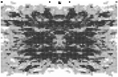Illustration for Creative texture, abstract poster. wallpaper with black and white pixel - Royalty Free Image
