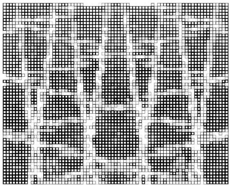 Illustration for Creative texture, abstract poster. wallpaper with black and white pixel - Royalty Free Image