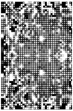 Téléchargez les illustrations : Abstrait fond noir et blanc avec carrés, illustration vectorielle - en licence libre de droit