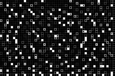 Illustration for Dotted pixel abstract monochrome background - Royalty Free Image