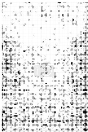 Téléchargez les illustrations : Pixel pointillé abstrait fond monochrome - en licence libre de droit