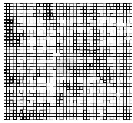 Illustration for Dotted pixel abstract monochrome background - Royalty Free Image