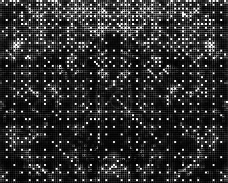 Illustration for Abstract black and white background with lines and squares, vector illustration - Royalty Free Image