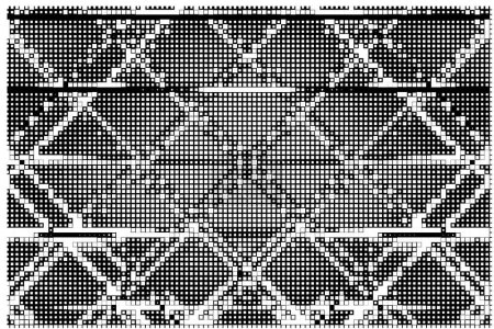 Illustration for Abstract background with geometric texture. black and white vector illustration - Royalty Free Image