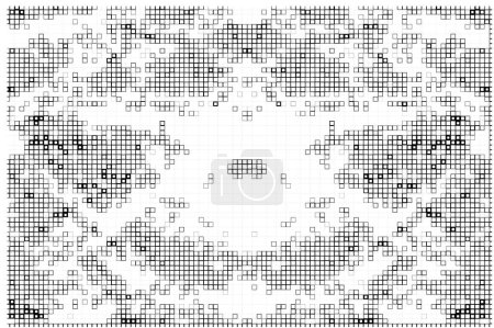 Illustration for Abstract background with geometric texture. black and white vector illustration - Royalty Free Image