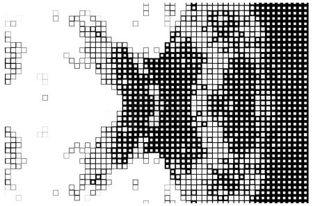 Téléchargez les illustrations : Vecteur pixel demi-ton pointillé carte de la Grèce - en licence libre de droit