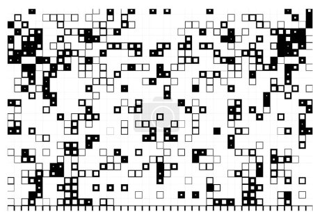 Illustration for Black and white abstract mosaic background. vector illustration - Royalty Free Image