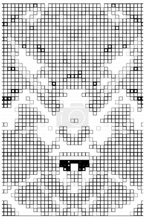 Illustration for Black and white abstract mosaic background. vector illustration - Royalty Free Image