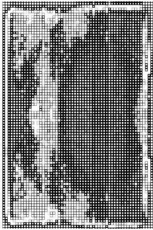 Ilustración de Fondo con píxeles en blanco y negro. arte abstracto del mosaico - Imagen libre de derechos