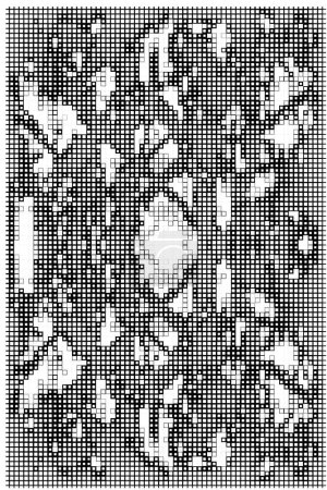 Illustration for Background with black and white pixels. abstract mosaic art - Royalty Free Image