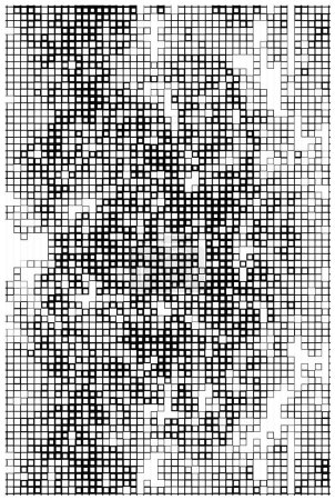 Téléchargez les illustrations : Mosaïque de pixels vectoriels de l'icône en pointillé. mosaïque carré forme texture fond - en licence libre de droit