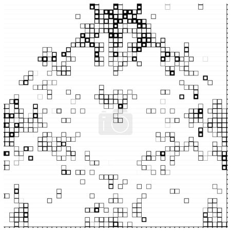 Téléchargez les illustrations : Mosaïque de pixels vectoriels de l'icône en pointillé. forme carrée mosaïque. - en licence libre de droit