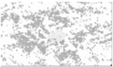 Ilustración de Fondo abstracto en blanco y negro con líneas y cuadrados, ilustración vectorial - Imagen libre de derechos