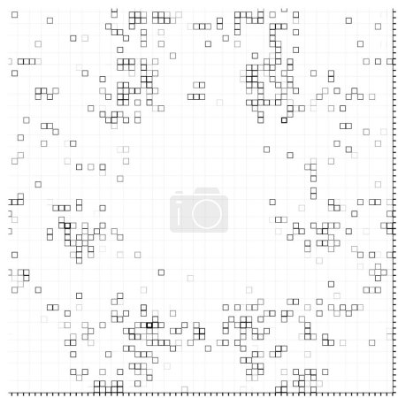 Illustration for Vector pixel mosaic map of world squares - Royalty Free Image