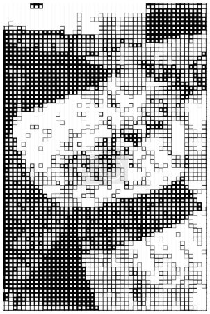 Ilustración de Vector pixel mapa de mosaico de cuadrados del mundo - Imagen libre de derechos