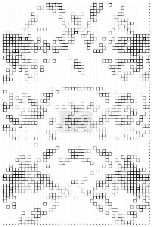 Ilustración de Vector blanco y negro sin costura patrón de cuadrados - Imagen libre de derechos