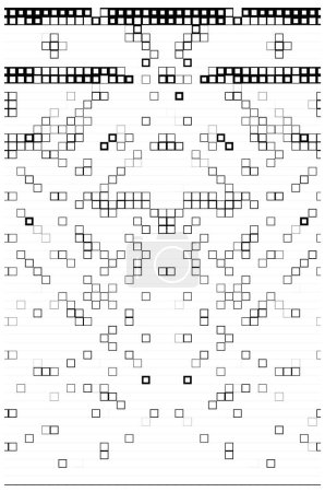 Illustration for Vector black and white seamless pattern of squares - Royalty Free Image
