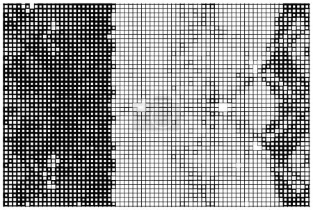 Ilustración de Vector blanco y negro sin costura patrón de cuadrados - Imagen libre de derechos