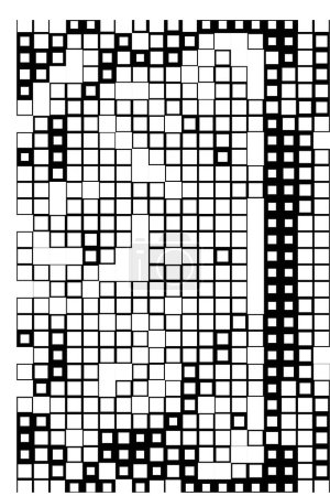 Téléchargez les illustrations : Fond grunge avec des formes géométriques noires - en licence libre de droit