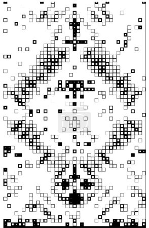 Ilustración de Fondo de patrón de píxeles en blanco y negro - Imagen libre de derechos
