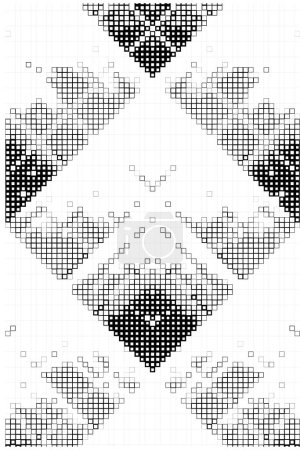 Illustration for Abstract background with geometric texture. black and white vector - Royalty Free Image