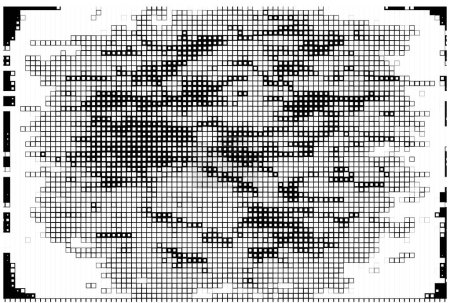 Illustration for Abstract black and white background with squares. vector illustration - Royalty Free Image