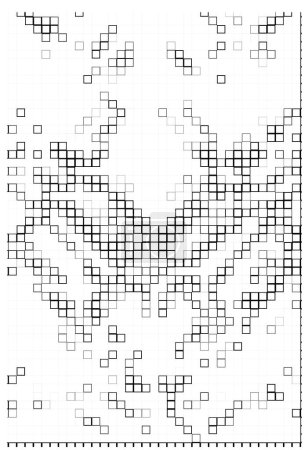 Téléchargez les illustrations : Abstrait géométrique noir pixel fond. - en licence libre de droit