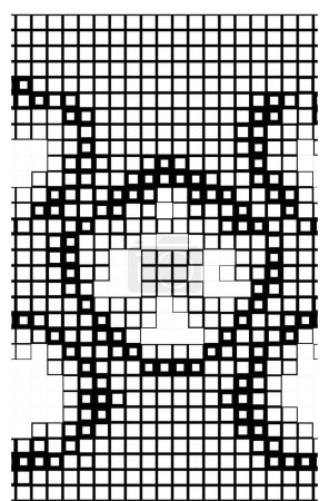 Téléchargez les illustrations : Abstrait géométrique noir pixel fond. - en licence libre de droit