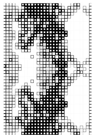Téléchargez les photos : Motif géométrique demi-ton noir et blanc. illustration vectorielle - en image libre de droit