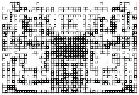 Ilustración de Patrón geométrico medio tono blanco y negro. ilustración vectorial - Imagen libre de derechos