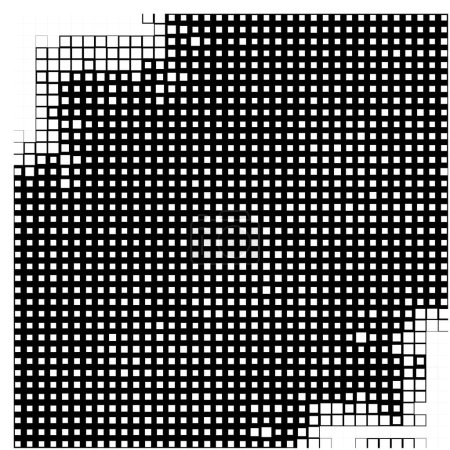 Illustration for Halftone black and white geometric pattern. vector illustration - Royalty Free Image