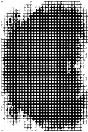 Illustration for Digital squares art. black and white pixels. template for website - Royalty Free Image