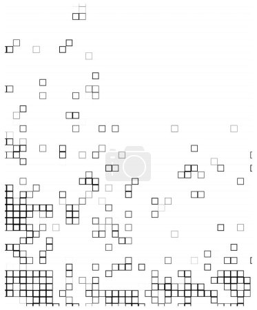 Illustration for Decorative black and white background with squares, vector illustration - Royalty Free Image