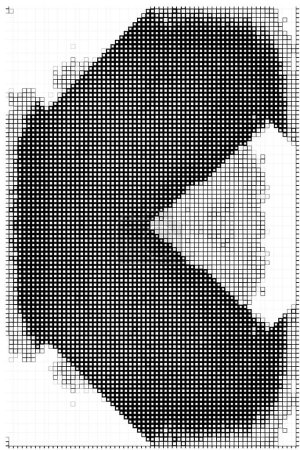 Illustration for Wallpaper with abstract squares art. black and white pixels - Royalty Free Image